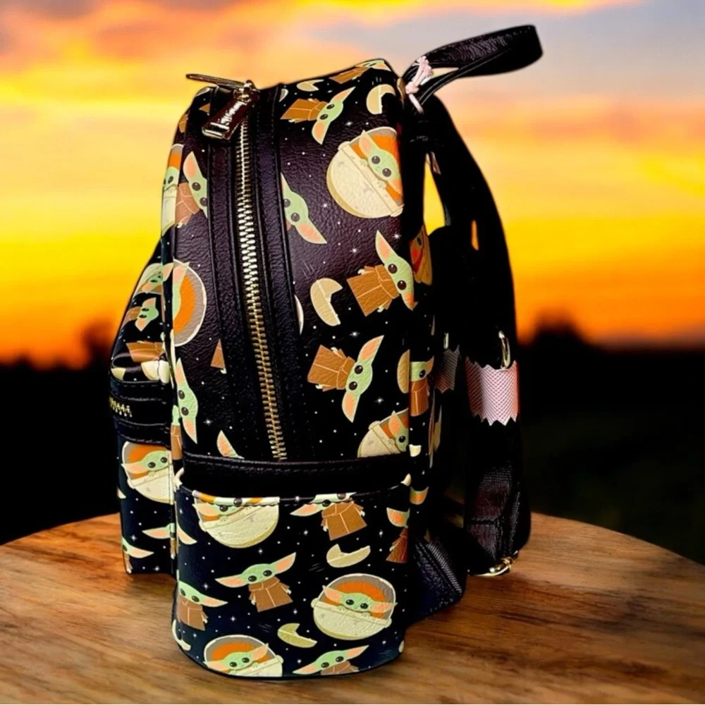 Star Wars Mandalorian Grogu All Over Print Loungefly Backpack NWT
